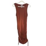 Good American  Ruched Mini Tank‎ Dress Tortoise Shell Brown Size L NWT Photo 1