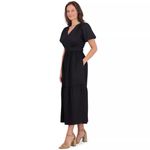 French Connection French Connection Women's Bubble Sleeve Poplin Maxi Dress Black XXL Photo 2
