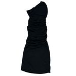 Good American Black Long sleeve Stretchy Mild Wrap Dress(Size 2/Medium) Photo 4