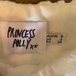 Princess Polly  Women's 'ARIAH' White GINGHAM LONG SLEEVE Crop  TOP Sz 4 S Small Photo 4