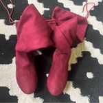 Nature Breeze  Burgundy Over-the-Knee Boots Photo 9