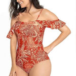 Leonisa NWT  Off Shoulder Lace Up Swimsuit | Size: Medium Photo 0