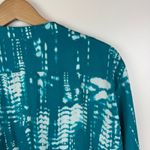 Calvin Klein  Tie Dye Button Down Blouse Size 2X Teal Lightweight Office Career Photo 1