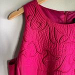 VINTAGE 80’s 90’s pink unique maxi sheath dress quilted embroidered formal Size M Photo 2