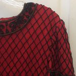 FINAL MARKDOWN Papell boutique beaded evening top medium Red Photo 2