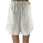 House of Harlow 1960 White Linen Drawstring High Rise Paperbag Shorts Size S Photo 2