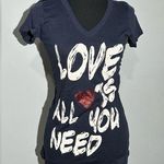Wet Seal  Love is All You Need Shirt Size Medium Photo 0