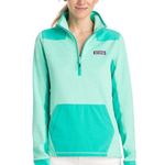Vineyard Vines Womens Quarter Zip Pullover Size S Blue Green Performance Photo 2
