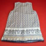 J Jill Linen womans PS Elephant Print Sleeveless Tunic Top Coastal Boho Tank Blue Size undefined Photo 1