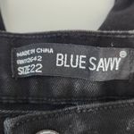 Blue Savvy  Black Distressed Jean Shorts NWT Size 22 Mid-Rise Black Denim Shorts Photo 6