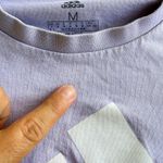 Adidas  Women’s Medium Lavender Mid Crop Tee Cotton Crewneck Logo Photo 5