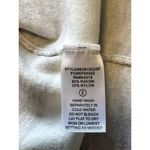 Evolution  by Cyrus Cardigan Striped Sweater Womens S Open Front Gray/White Soft Photo 2
