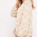 Chicwish  Knit Your Love Ivory Heart Shape Pompoms Chunky Knit Cardigan Sweater S Photo 11