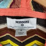 Missoni Cotton Rayon Knit Chevron Print Zip Up Hoody Cardigan Sweater S Photo 3