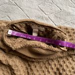 Banana Republic 100% Cotton Knit Waffle Poncho Mock Neck Gold Buckle Photo 10