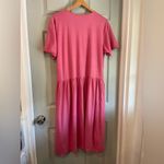 Talbots Women's Petite L Vintage 100% Cotton Pink Button-Front Drop Waist Dress Photo 2