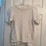 Michael Kors Michael White Short Sleeve Fringe Sweater XS Photo 8