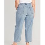 Old Navy Mid Rise Boyfriend Loose Jeans Light Wash Distressed Ripped Jeans 18 R Photo 4