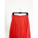 Free People  Easy Breezy Linen Cotton Midi Skirt Size 4 Coral Boho Chic Photo 11