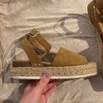 Soda  Brown Platform Sandals Photo 1