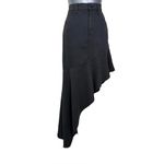 Mother Snacks Crinkle Cut Asymmetrical Denim Midi Skirt Black Size 27 NWT Photo 4
