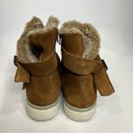 Rockport suede fur lined boots brown‎ white womens size 9.5 winter neutral Brown Photo 4
