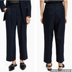 Scotch & Soda ‎ Pinstripe Pleated Boyfriend Pants Size 27 Navy Blue Photo 1