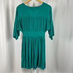 ASOS  Size 6 Front Tie Cutout Swing Dress Bow Flutter Sleeves V Neck Jewel Tone Photo 2