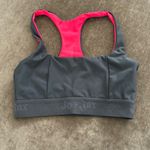 Jo And Jax sports bra. Elastic bottom with logo. Color- gray/hot pink. Size-XSA Photo 0