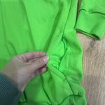 Victoria's Secret | PINK Campus Pullover Neon Green Quarter Zip Sweatshirt Photo 6