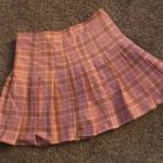 Pink plaid pleated high waist school girl skirt size small Photo 1