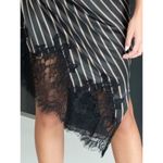 GOLD HAWK Stripe Silk Slip Dress Black Womens Size XS Photo 1