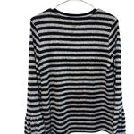 Lucky Brand  soft Black and Gray Striped Sweater bell sleeve sz s/sp Photo 4