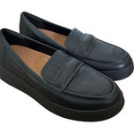 FitFlop  Black Padded Detail Leather Flatform Loafers Sz 11 Photo 0