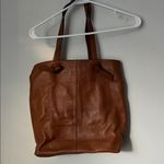 Banana Republic  Women’s Brown Leather Knit Handle Tote w/ wallet insert Bag 🔴 Photo 2