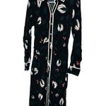 Kate Spade  Deco Bloom Crepe Button Front Long Sleeves Collared Mini Dress size 4 Photo 0