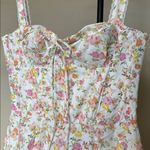 House Of CB  Rosalee Ivory Meadow Print Cotton Bustier‎ Sundress NWOT size L A-C Photo 4