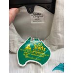 Madlee Original XS Hibiscus Floral Button Down Australian Made White Cotton New Photo 4