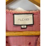 Alexis Alzena Red White Gingham Embroidered Wrap Mini Dress Size XS Photo 4