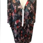 Torrid Sheer Cardigan Sz 1/2 Plus Size Colorful Floral Print Open Concept Midi Photo 0