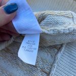 Lucky Brand  Cream Gold Star Snowflake Crew Neck Pullover Sweater Large Photo 4