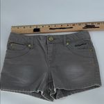 Baby Phat  Gray Denim Shorts Women’s Size 10 Stretch Low Rise Embroidered Photo 2