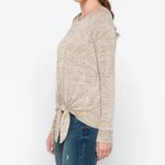 Nine Britton  Stitch Fix Billie Tie Front Brushed Knit Long Sleeve Top Photo 2