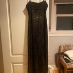 Abercrombie & Fitch  Black Sequin Straight Neck Midi Dress Photo 4