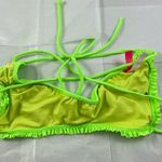 PINK - Victoria's Secret Medium Victoria secret neon green lace swim top Photo 2