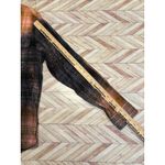 Oversized Bleached Plaid Flannel Shirt Women's Medium Grunge Hipster Pink Photo 7