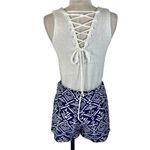Gianni Bini navy white shorts ladies small geometric tribal print high rise Photo 5