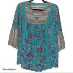 Cato est. 1946 bright colored v-neck hi low blouse Photo 13