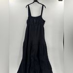 J.Crew  Airy gauze tiered maxi dress in black Photo 4