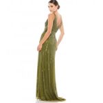Mac Duggal  Bead Sequin embellished A-Line Gown in olive Green size 8 style 5219 Photo 1
